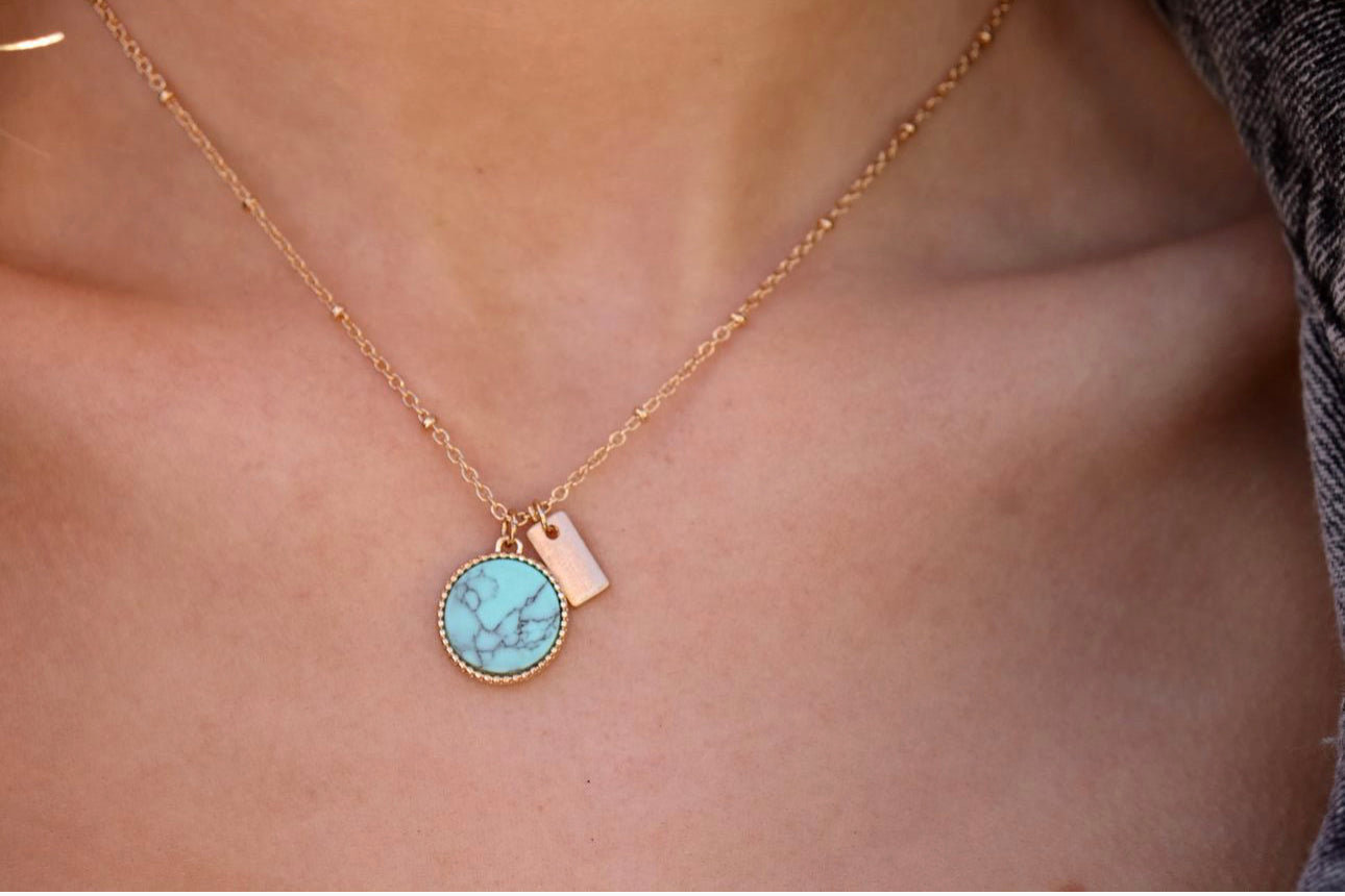 Gold and Turquoise Necklace