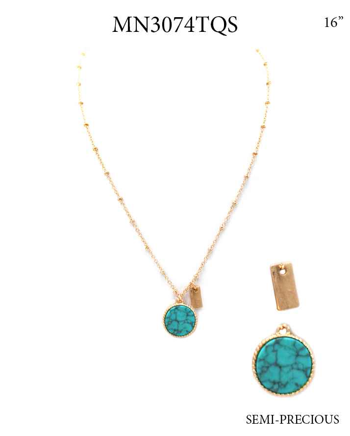 Gold and Turquoise Necklace